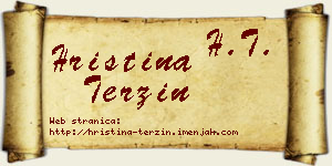 Hristina Terzin vizit kartica